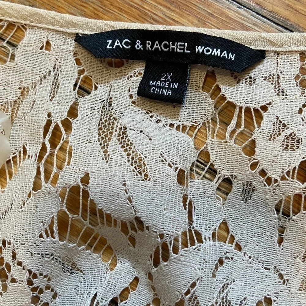 Zac & Rachel Cream Lace Blouse - Picture 3 of 8
